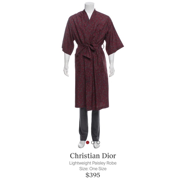 Christian Dior Lightweight Paisley Robe - Picture 7 of 8